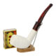 Dýmka Meerschaum Medium, XX - Dmka Meerschaum Medium. Kvalitn dmka od pednho tureckho vrobce produkujc dmky z mosk pny. Dmky Meerschaum asto nazvan t pnovky, jsou vyroben z minerlu sepiolit (znm tak jako afrodit), kter je porzn a plave ve vod. Odtud vzniklo tolik znm oznaen mernky, kter bylo pevzato z nmeckho vrazu Meerschaume. Tyto dmky Vs zaujmou svoj blou barvou, kter se po kouen postupn mn na krsn odstny lut, erven pozdji zlatohnd. Dmky Meerschaum poskytnou kukovi poitek ze suchho, chladnho a chutnho koue. Dky porznosti materilu navc absorbuj st vlhka a tabkovho dehtu, kter vznik pi kouen tabku. Run vyrbn dmky z tureckho Meerschaumu jsou vyhledvan pro svj originln vzhled a kvalitn zpracovn. Dmky Meerschaum Medium jsou dodvan v drkovch krabikch.

Prohnut dmka Meerschaum bez filtru je v prodnm odstnu. Polomatnou hrub texturovanou hlavu dmky dopluje barevn akryltov nustek v lesklm proveden.

Filtr do dmky: bez filtru
Uchycen nustku: klasick zvit (povolen doleva)
Dlka dmky: 156 mm
Vka hlavy: 57 mm
ka hlavy: 35 mm
Prmr tabkov komory: 19 mm
Hloubka tabkov komory: 39 mm
Hmotnost dmky: 31 g
Druh dmky dle materilu: dmky Meerschaum
Vrobce - hlava dmky/nustek: Turecko
Kompletace: Turecko
Dovozce: Fortis-DB, spol. s r.o.

Mnoho kuk dmky je nzoru, e pokud chcete zajistit patin zbarvovn hlaviky dmky, nemla by se dmka dret pi kouen holma rukama. Je pravdou, e Meerschaum je citliv na pot a reaguje na nj. Je na kadm, zda bude kouit pnovku v blch rukavikch kvli rovnomrnmu zbarven nebo ji prost vezme do ruky a zbarven u tak rovnomrn nebude.

a target=_blank href=..\www\prilohy\Nvod_dmka_Meerschaum.pdf Nvod - jak se chovat k dmce Meerschaum/a