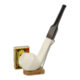 Dýmka Meerschaum Medium, XLV - Dmka Meerschaum Medium. Kvalitn dmka od pednho tureckho vrobce produkujc dmky z mosk pny. Dmky Meerschaum asto nazvan t pnovky, jsou vyroben z minerlu sepiolit (znm tak jako afrodit), kter je porzn a plave ve vod. Odtud vzniklo tolik znm oznaen mernky, kter bylo pevzato z nmeckho vrazu Meerschaume. Tyto dmky Vs zaujmou svoj blou barvou, kter se po kouen postupn mn na krsn odstny lut, erven pozdji zlatohnd. Dmky Meerschaum poskytnou kukovi poitek ze suchho, chladnho a chutnho koue. Dky porznosti materilu navc absorbuj st vlhka a tabkovho dehtu, kter vznik pi kouen tabku. Run vyrbn dmky z tureckho Meerschaumu jsou vyhledvan pro svj originln vzhled a kvalitn zpracovn. Dmky Meerschaum Medium jsou dodvan v drkovch krabikch.

Rovn dmka Meerschaum bez filtru je v prodnm odstnu. Lesklou a hladkou hlavu dmky dopluje barevn akryltov nustek v lesklm proveden.

Filtr do dmky: bez filtru
Uchycen nustku: nasunutm
Dlka dmky: 174 mm
Vka hlavy: 51 mm
ka hlavy: 43 mm
Prmr tabkov komory: 18 mm
Hloubka tabkov komory: 34 mm
Hmotnost dmky: 56 g
Druh dmky dle materilu: dmky Meerschaum
Vrobce - hlava dmky/nustek: Turecko
Kompletace: Turecko
Dovozce: Fortis-DB, spol. s r.o.

Mnoho kuk dmky je nzoru, e pokud chcete zajistit patin zbarvovn hlaviky dmky, nemla by se dmka dret pi kouen holma rukama. Je pravdou, e Meerschaum je citliv na pot a reaguje na nj. Je na kadm, zda bude kouit pnovku v blch rukavikch kvli rovnomrnmu zbarven nebo ji prost vezme do ruky a zbarven u tak rovnomrn nebude.

a target=_blank href=..\www\prilohy\Nvod_dmka_Meerschaum.pdf Nvod - jak se chovat k dmce Meerschaum/a