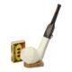 Dýmka Meerschaum Medium, XLVI - Dmka Meerschaum Medium. Kvalitn dmka od pednho tureckho vrobce produkujc dmky z mosk pny. Dmky Meerschaum asto nazvan t pnovky, jsou vyroben z minerlu sepiolit (znm tak jako afrodit), kter je porzn a plave ve vod. Odtud vzniklo tolik znm oznaen mernky, kter bylo pevzato z nmeckho vrazu Meerschaume. Tyto dmky Vs zaujmou svoj blou barvou, kter se po kouen postupn mn na krsn odstny lut, erven pozdji zlatohnd. Dmky Meerschaum poskytnou kukovi poitek ze suchho, chladnho a chutnho koue. Dky porznosti materilu navc absorbuj st vlhka a tabkovho dehtu, kter vznik pi kouen tabku. Run vyrbn dmky z tureckho Meerschaumu jsou vyhledvan pro svj originln vzhled a kvalitn zpracovn. Dmky Meerschaum Medium jsou dodvan v drkovch krabikch.

Rovn dmka Meerschaum bez filtru je v prodnm odstnu. Lesklou hlavu dmky dopluje akryltov nustek v lesklm proveden.

Filtr do dmky: bez filtru
Uchycen nustku: klasick zvit (povolen doleva)
Dlka dmky: 164 mm
Vka hlavy: 55 mm
ka hlavy: 45 mm
Prmr tabkov komory: 18 mm
Hloubka tabkov komory: 34 mm
Hmotnost dmky: 59 g
Druh dmky dle materilu: dmky Meerschaum
Vrobce - hlava dmky/nustek: Turecko
Kompletace: Turecko
Dovozce: Fortis-DB, spol. s r.o.

Mnoho kuk dmky je nzoru, e pokud chcete zajistit patin zbarvovn hlaviky dmky, nemla by se dmka dret pi kouen holma rukama. Je pravdou, e Meerschaum je citliv na pot a reaguje na nj. Je na kadm, zda bude kouit pnovku v blch rukavikch kvli rovnomrnmu zbarven nebo ji prost vezme do ruky a zbarven u tak rovnomrn nebude.

a target=_blank href=..\www\prilohy\Nvod_dmka_Meerschaum.pdf Nvod - jak se chovat k dmce Meerschaum/a