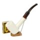 Dýmka Meerschaum Medium, LXXXVIII - Dmka Meerschaum Medium. Kvalitn dmka od pednho tureckho vrobce produkujc dmky z mosk pny. Dmky Meerschaum asto nazvan t pnovky, jsou vyroben z minerlu sepiolit (znm tak jako afrodit), kter je porzn a plave ve vod. Odtud vzniklo tolik znm oznaen mernky, kter bylo pevzato z nmeckho vrazu Meerschaume. Tyto dmky Vs zaujmou svoj blou barvou, kter se po kouen postupn mn na krsn odstny lut, erven pozdji zlatohnd. Dmky Meerschaum poskytnou kukovi poitek ze suchho, chladnho a chutnho koue. Dky porznosti materilu navc absorbuj st vlhka a tabkovho dehtu, kter vznik pi kouen tabku. Run vyrbn dmky z tureckho Meerschaumu jsou vyhledvan pro svj originln vzhled a kvalitn zpracovn. Dmky Meerschaum Medium jsou dodvan v drkovch krabikch.

Lehce prohnut dmka Meerschaum bez filtru je v prodnm odstnu. Lesklou a hladkou hlavu dmky dopluje barevn akryltov nustek v lesklm proveden.

Filtr do dmky: bez filtru
Uchycen nustku: klasick zvit (povolen doleva)
Dlka dmky: 169 mm
Vka hlavy: 54 mm
ka hlavy: 37 mm
Prmr tabkov komory: 18 mm
Hloubka tabkov komory: 37 mm
Hmotnost dmky: 56 g
Druh dmky dle materilu: dmky Meerschaum
Vrobce - hlava dmky/nustek: Turecko
Kompletace: Turecko
Dovozce: Fortis-DB, spol. s r.o.

Mnoho kuk dmky je nzoru, e pokud chcete zajistit patin zbarvovn hlaviky dmky, nemla by se dmka dret pi kouen holma rukama. Je pravdou, e Meerschaum je citliv na pot a reaguje na nj. Je na kadm, zda bude kouit pnovku v blch rukavikch kvli rovnomrnmu zbarven nebo ji prost vezme do ruky a zbarven u tak rovnomrn nebude.

a target=_blank href=..\www\prilohy\Nvod_dmka_Meerschaum.pdf Nvod - jak se chovat k dmce Meerschaum/a