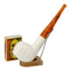 Dýmka Meerschaum Medium, XC, (2. jak.) - Povrchov pokozen hlavy dmky (viz obrzky). Dmka Meerschaum Medium. Kvalitn dmka od pednho tureckho vrobce produkujc dmky z mosk pny. Dmky Meerschaum asto nazvan t pnovky, jsou vyroben z minerlu sepiolit (znm tak jako afrodit), kter je porzn a plave ve vod. Odtud vzniklo tolik znm oznaen mernky, kter bylo pevzato z nmeckho vrazu Meerschaume. Tyto dmky Vs zaujmou svoj blou barvou, kter se po kouen postupn mn na krsn odstny lut, erven pozdji zlatohnd. Dmky Meerschaum poskytnou kukovi poitek ze suchho, chladnho a chutnho koue. Dky porznosti materilu navc absorbuj st vlhka a tabkovho dehtu, kter vznik pi kouen tabku. Run vyrbn dmky z tureckho Meerschaumu jsou vyhledvan pro svj originln vzhled a kvalitn zpracovn. Dmky Meerschaum Medium jsou dodvan v drkovch krabikch.

Rovn dmka Meerschaum bez filtru je v prodnm odstnu. Lesklou hlavu dmky bohat zdobenou ezanm motivem dopluje barevn akryltov nustek v lesklm proveden.

Filtr do dmky: bez filtru
Uchycen nustku: klasick zvit (povolen doleva)
Dlka dmky: 150 mm
Vka hlavy: 46 mm
ka hlavy: 40 mm
Prmr tabkov komory: 18 mm
Hloubka tabkov komory: 30 mm
Hmotnost dmky: 39 g
Druh dmky dle materilu: dmky Meerschaum
Vrobce - hlava dmky/nustek: Turecko
Kompletace: Turecko
Dovozce: Fortis-DB, spol. s r.o.

Mnoho kuk dmky je nzoru, e pokud chcete zajistit patin zbarvovn hlaviky dmky, nemla by se dmka dret pi kouen holma rukama. Je pravdou, e Meerschaum je citliv na pot a reaguje na nj. Je na kadm, zda bude kouit pnovku v blch rukavikch kvli rovnomrnmu zbarven nebo ji prost vezme do ruky a zbarven u tak rovnomrn nebude.

a target=_blank href=..\www\prilohy\Nvod_dmka_Meerschaum.pdf Nvod - jak se chovat k dmce Meerschaum/a