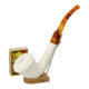 Dýmka Meerschaum Medium, XCV, (2. jak.) - Povrchov pokozen hlavy dmky (viz obrzky). Dmka Meerschaum Medium. Kvalitn dmka od pednho tureckho vrobce produkujc dmky z mosk pny. Dmky Meerschaum asto nazvan t pnovky, jsou vyroben z minerlu sepiolit (znm tak jako afrodit), kter je porzn a plave ve vod. Odtud vzniklo tolik znm oznaen mernky, kter bylo pevzato z nmeckho vrazu Meerschaume. Tyto dmky Vs zaujmou svoj blou barvou, kter se po kouen postupn mn na krsn odstny lut, erven pozdji zlatohnd. Dmky Meerschaum poskytnou kukovi poitek ze suchho, chladnho a chutnho koue. Dky porznosti materilu navc absorbuj st vlhka a tabkovho dehtu, kter vznik pi kouen tabku. Run vyrbn dmky z tureckho Meerschaumu jsou vyhledvan pro svj originln vzhled a kvalitn zpracovn. Dmky Meerschaum Medium jsou dodvan v drkovch krabikch.

Zahnut dmka Meerschaum bez filtru je v prodnm odstnu. Lesklou hlavu dmky zdobenou ezanm motivem dopluje barevn akryltov nustek v lesklm proveden.

Filtr do dmky: bez filtru
Uchycen nustku: klasick zvit (povolen doleva)
Dlka dmky: 170 mm
Vka hlavy: 55 mm
ka hlavy: 45 mm
Prmr tabkov komory: 19 mm
Hloubka tabkov komory: 39 mm
Hmotnost dmky: 55 g
Druh dmky dle materilu: dmky Meerschaum
Vrobce - hlava dmky/nustek: Turecko
Kompletace: Turecko
Dovozce: Fortis-DB, spol. s r.o.

Mnoho kuk dmky je nzoru, e pokud chcete zajistit patin zbarvovn hlaviky dmky, nemla by se dmka dret pi kouen holma rukama. Je pravdou, e Meerschaum je citliv na pot a reaguje na nj. Je na kadm, zda bude kouit pnovku v blch rukavikch kvli rovnomrnmu zbarven nebo ji prost vezme do ruky a zbarven u tak rovnomrn nebude.

a target=_blank href=..\www\prilohy\Nvod_dmka_Meerschaum.pdf Nvod - jak se chovat k dmce Meerschaum/a