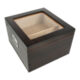 Humidor na doutníky Ebony matný prosklený 20D, 23x22x14cm  (562023)