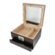 Humidor na doutníky Ebony matný prosklený 20D, 23x22x14cm  (562023)