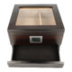 Humidor na doutníky Ebony matný prosklený 20D, 23x22x14cm  (562023)